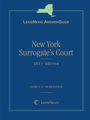 cover image of LexisNexis AnswerGuide: New York Surrogate's Court